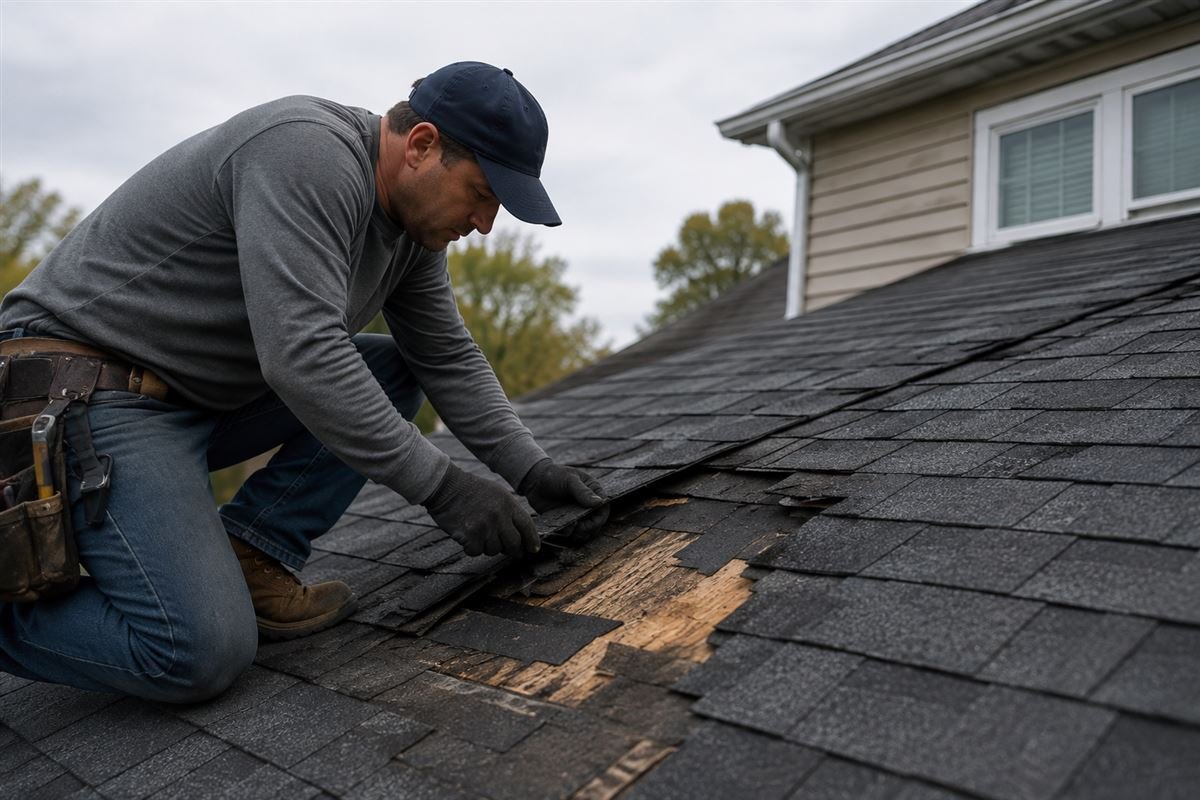 Summit Roofing Co. — roofer at work