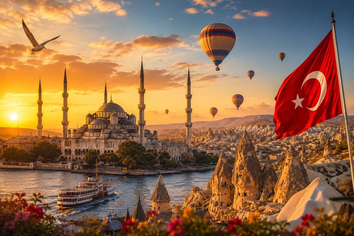 Turkey — Istanbul skyline at sunset